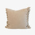 Beige pillow with ruffled edges