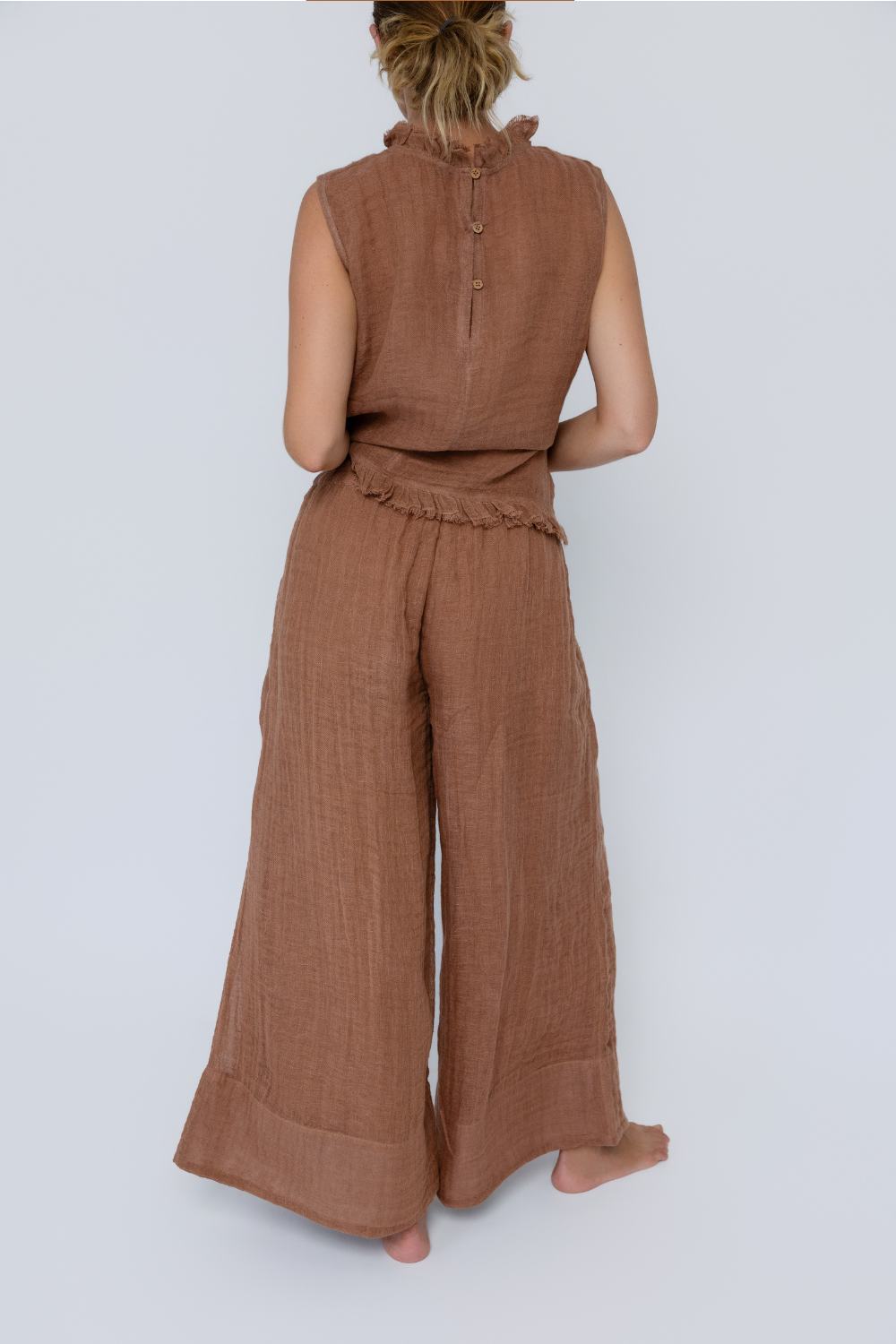 Arana Linen Pant - Clay