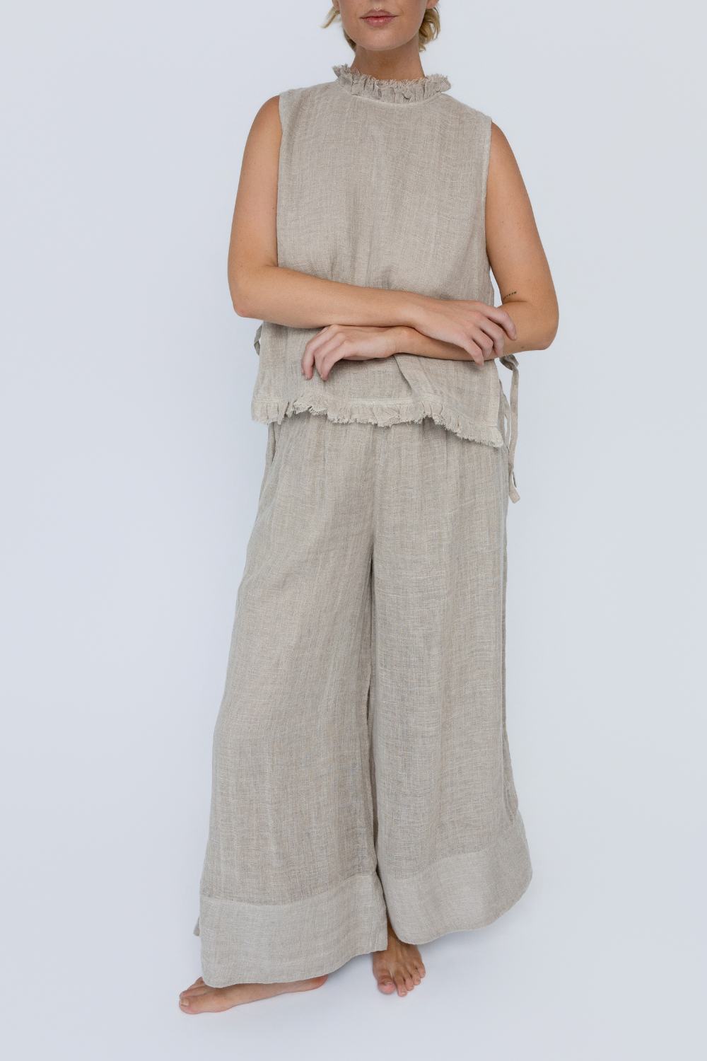 Arana Linen Pant - Natural