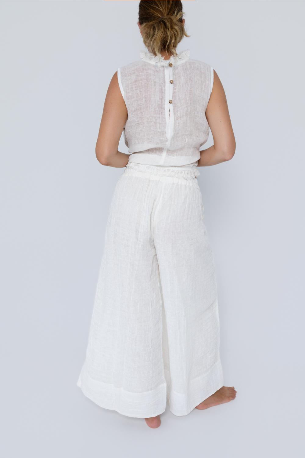 Arana Linen Pant - Off White