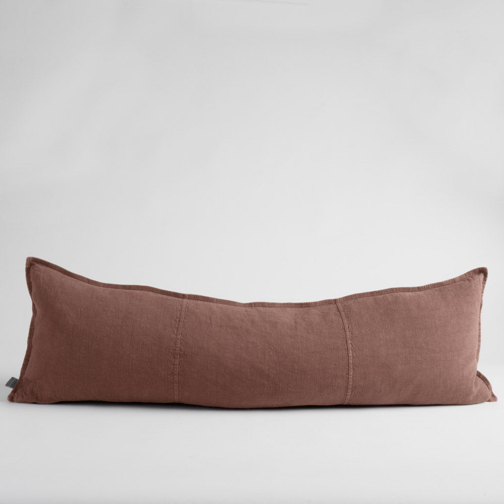 Luca Linen Long Lumbar - Clay