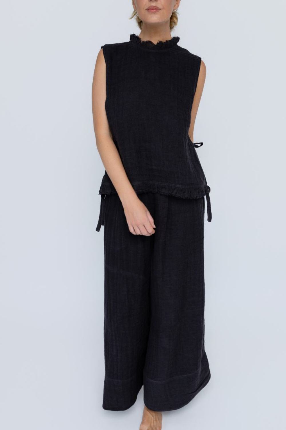 Arana Linen Pant - Midnight