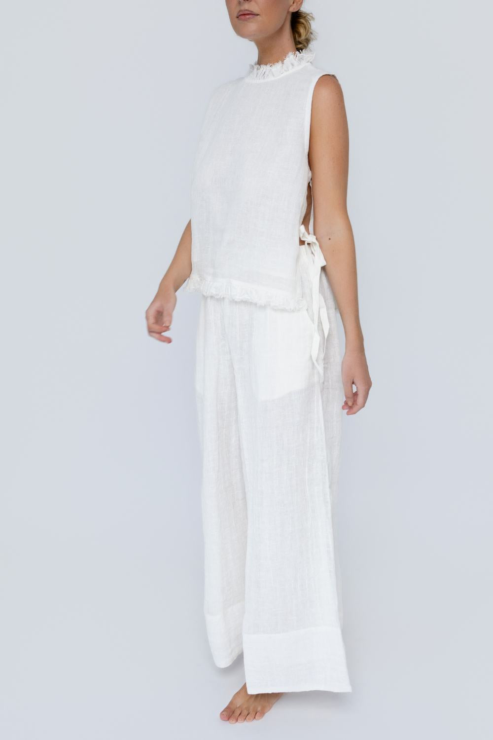 Arana Linen Pant - Off White