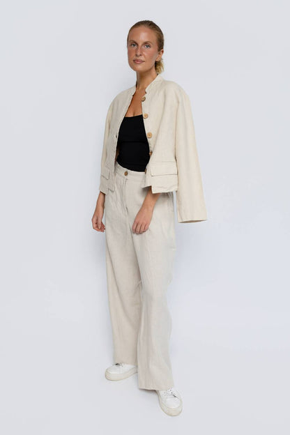 Benny Linen Jacket - Natural