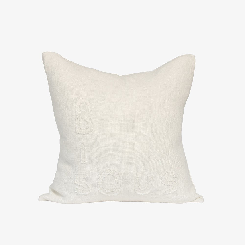 Bisous Cushion - White