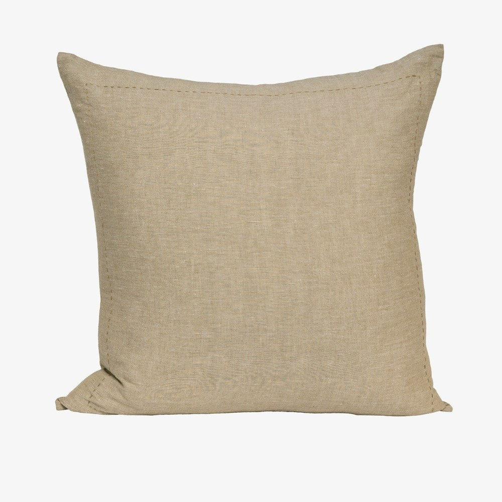 Bound Cushion - Moss Green Chambray