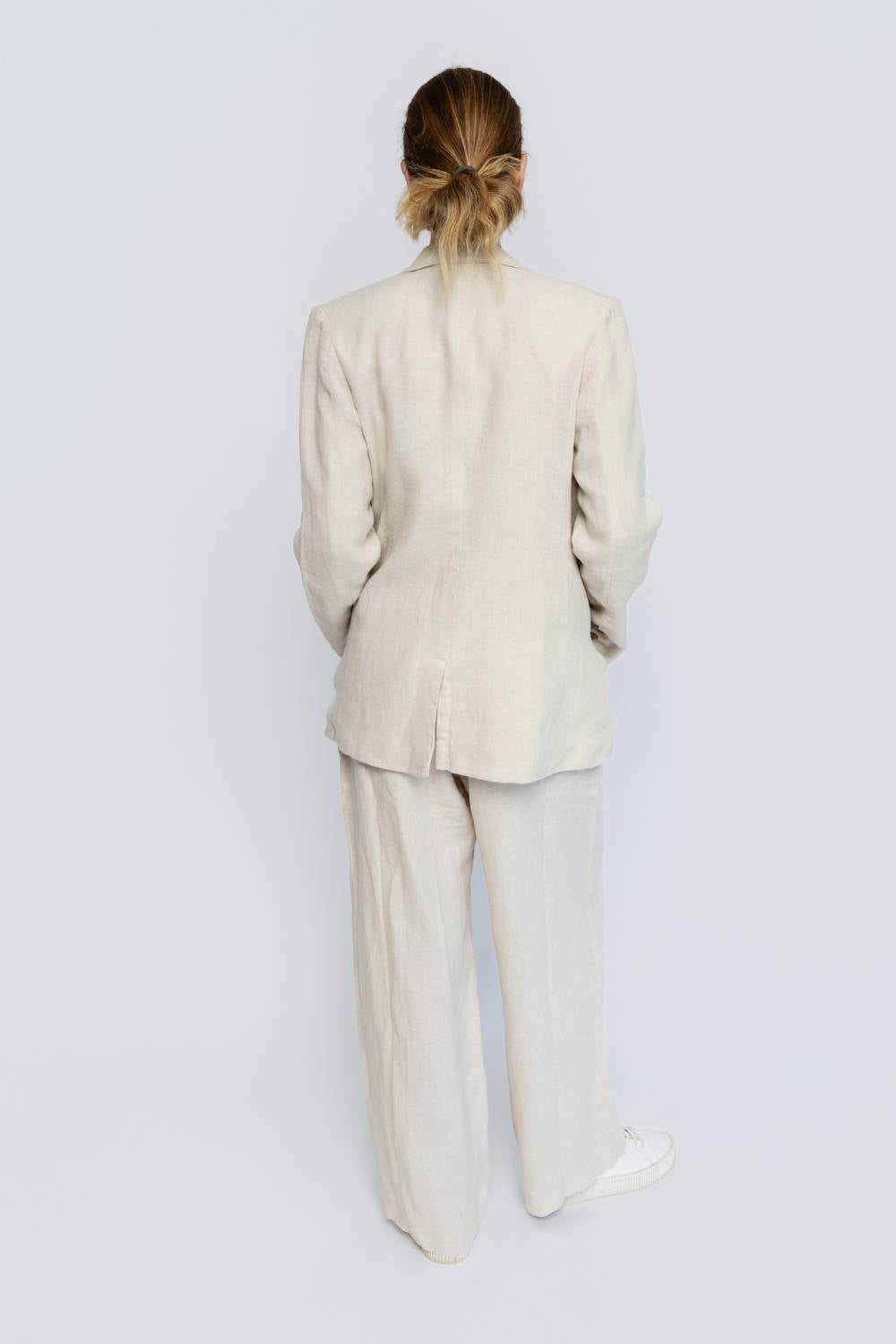 Classic Linen Blazer - Natural