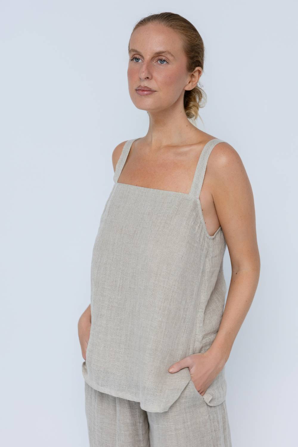 Classic Linen Tank - Natural