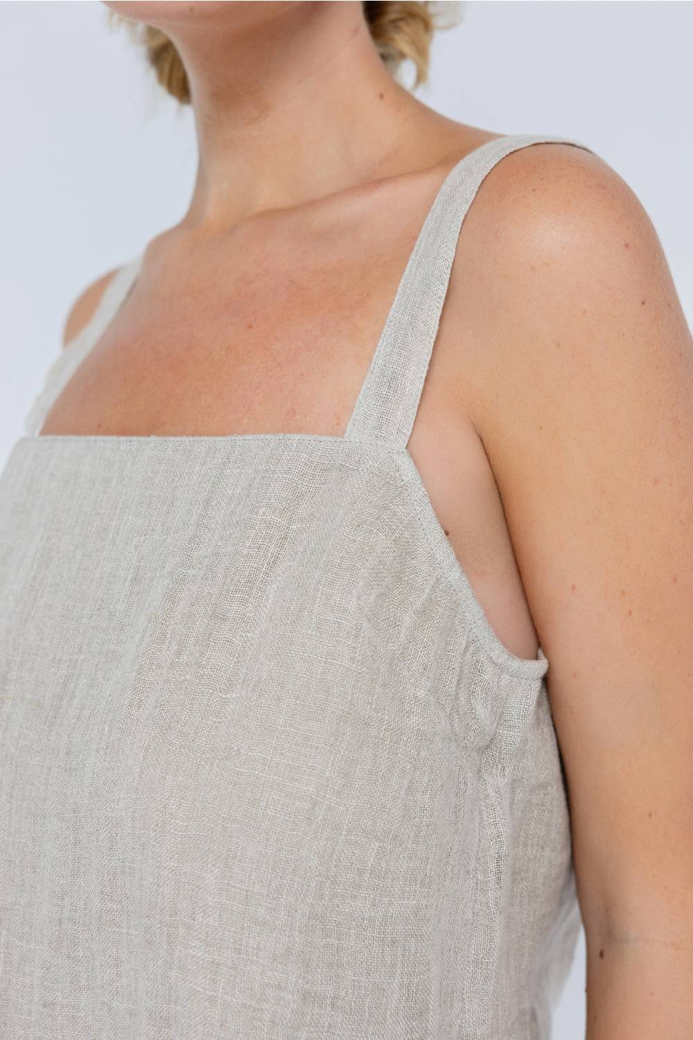 Classic Linen Tank - Natural