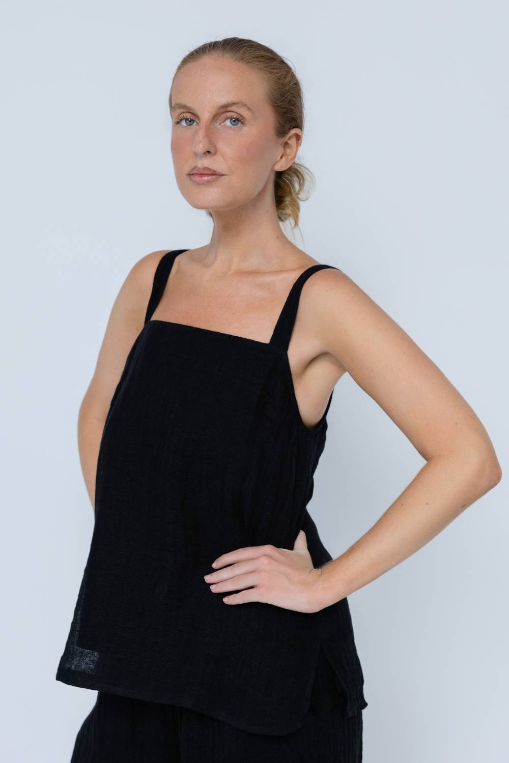 Classic Linen Tank - Black