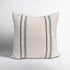 White Linen Cushion with Striped Pattern by Eadie Lifestyle