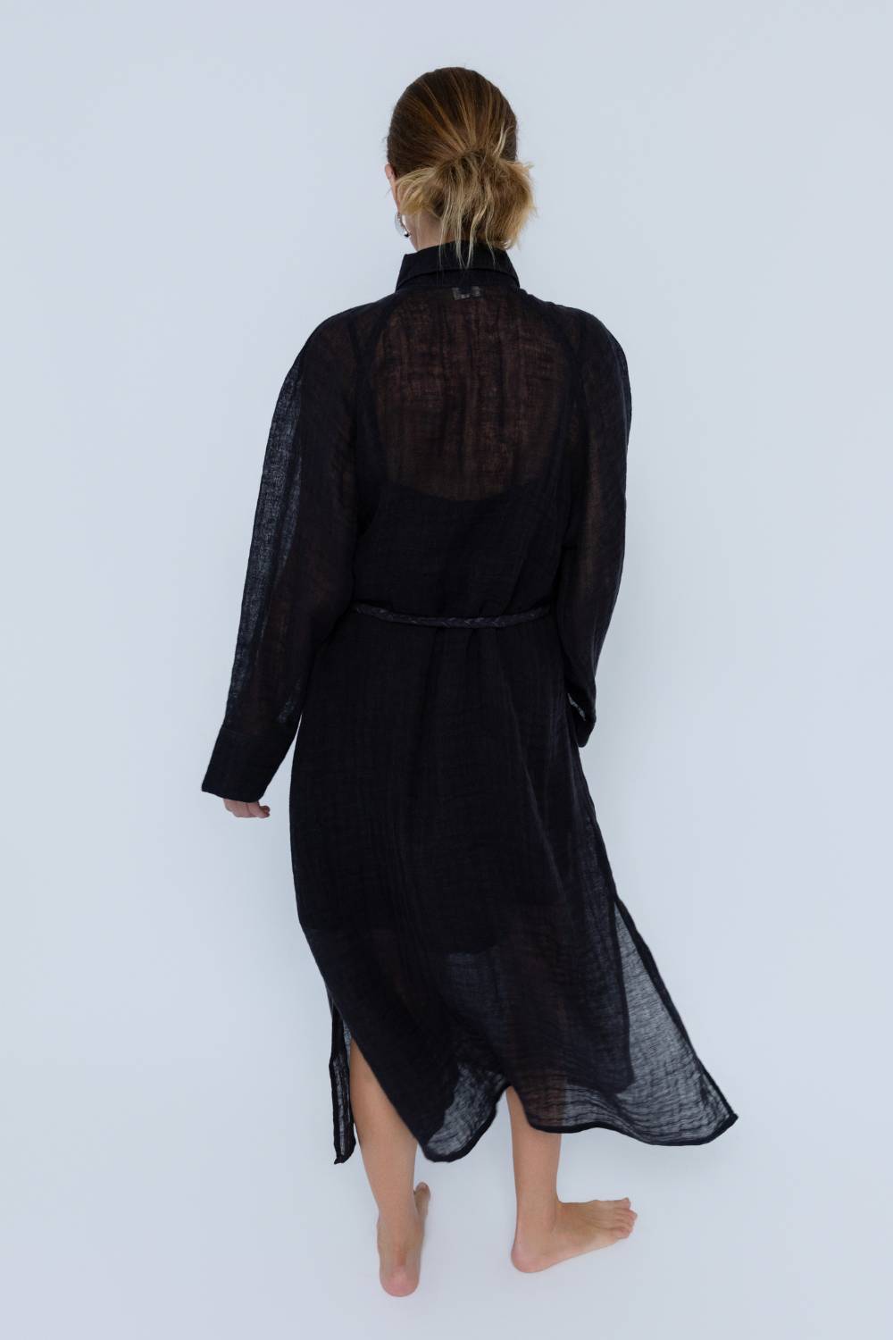 Desert Linen Duster - Black