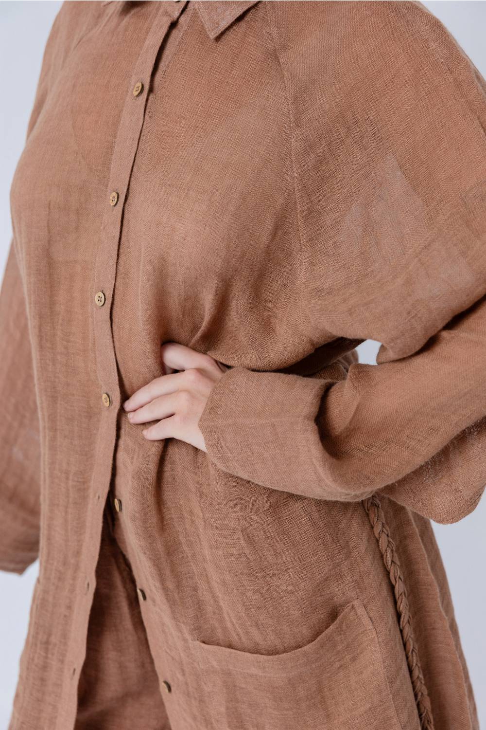 Desert Linen Duster - Clay