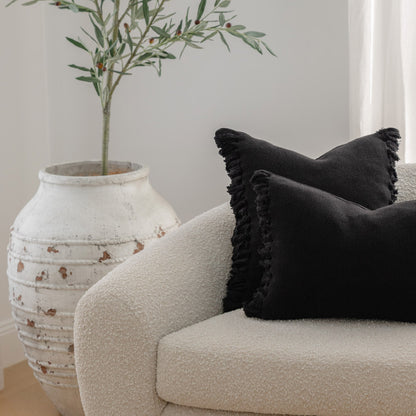 Aperitif Linen Cushion - Black