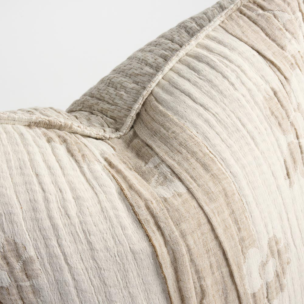 Blossom Reversible Cushion - Chocolate/Ivory