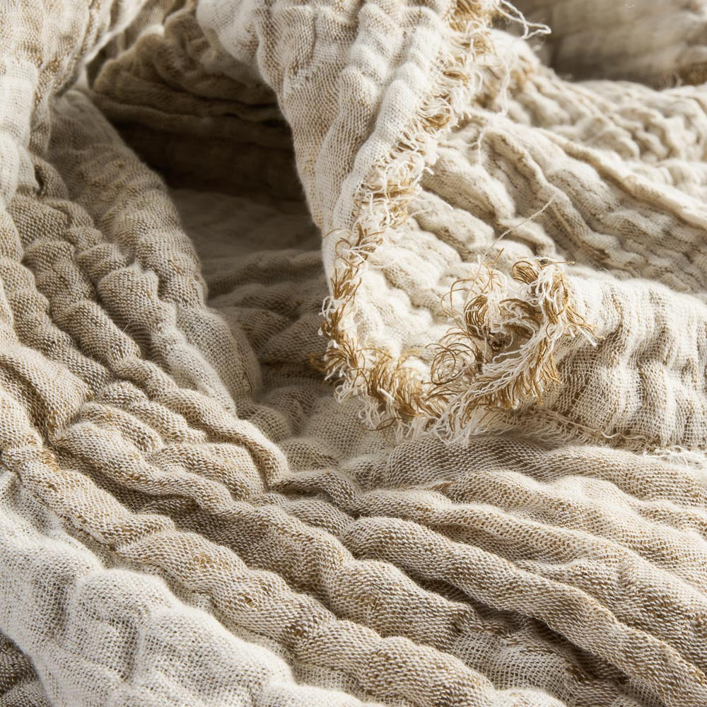 Blossom Reversible Throw - Chocolate/Ivory