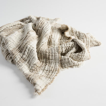 Blossom Reversible Throw - Chocolate/Ivory