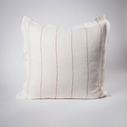 Carter Linen Cushion - Off White w&
