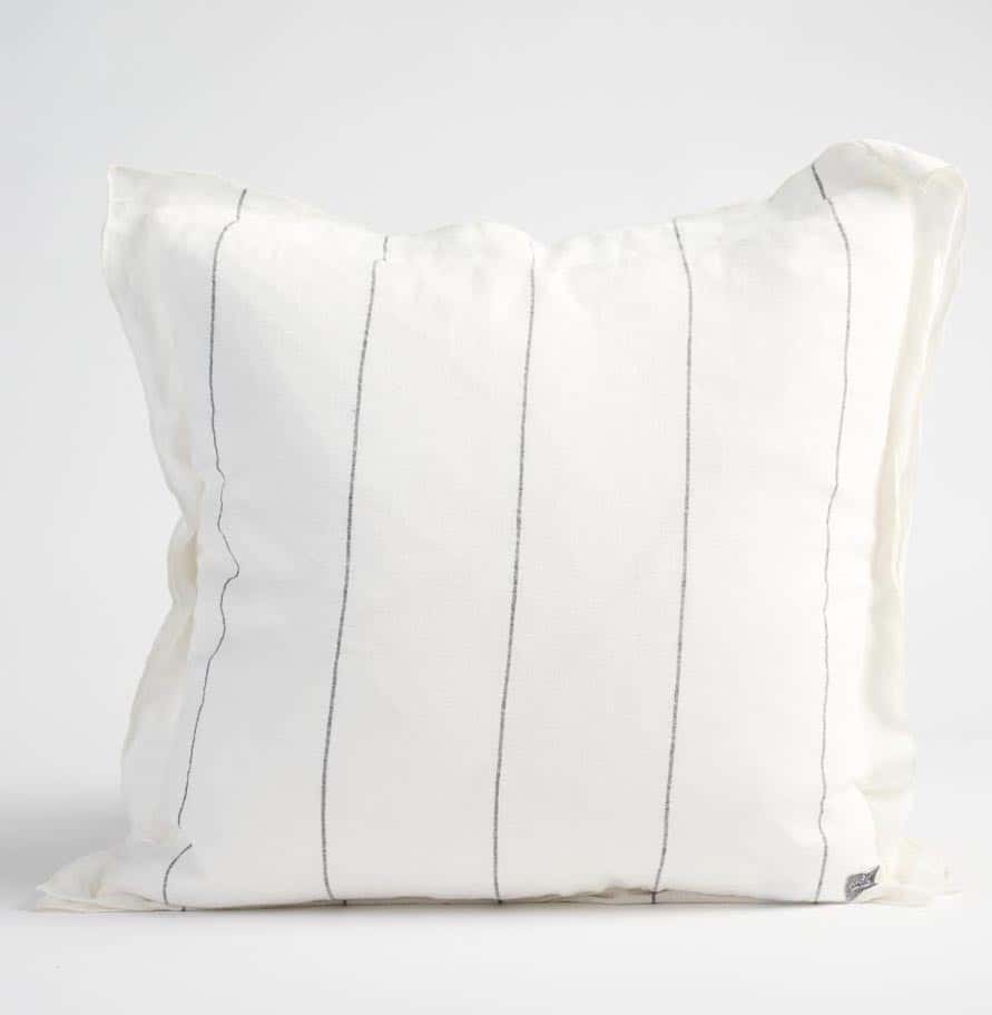 Carter Linen Cushion - Off White w&