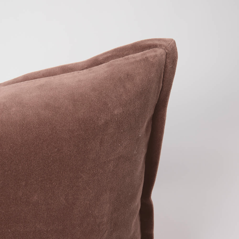 Evelyn Velvet Long Lumbar- Clay