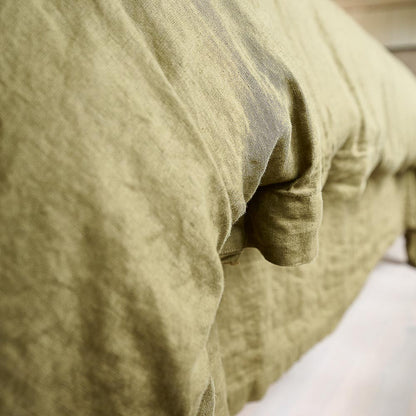 French Linen Duvet Cover - Olive