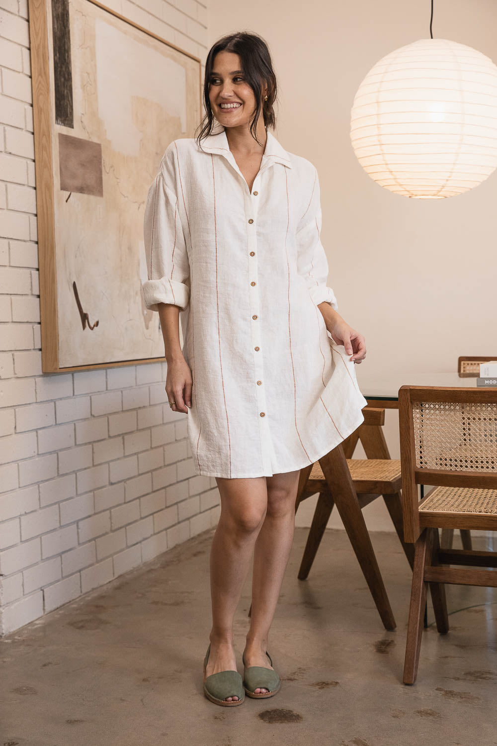 Off white shift dress online