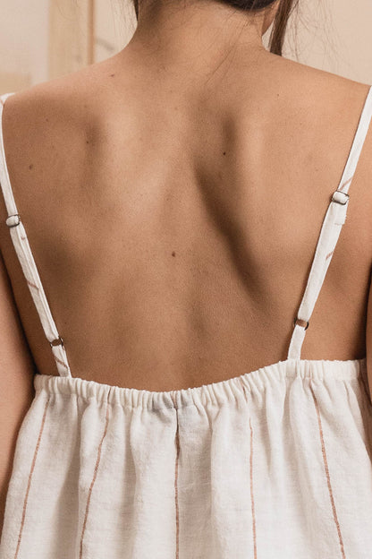 Carter Fundamental Linen Cami - Off White w&