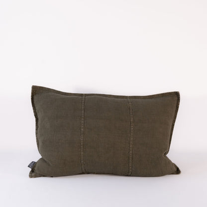 Luca Linen Cushion - Moss Green