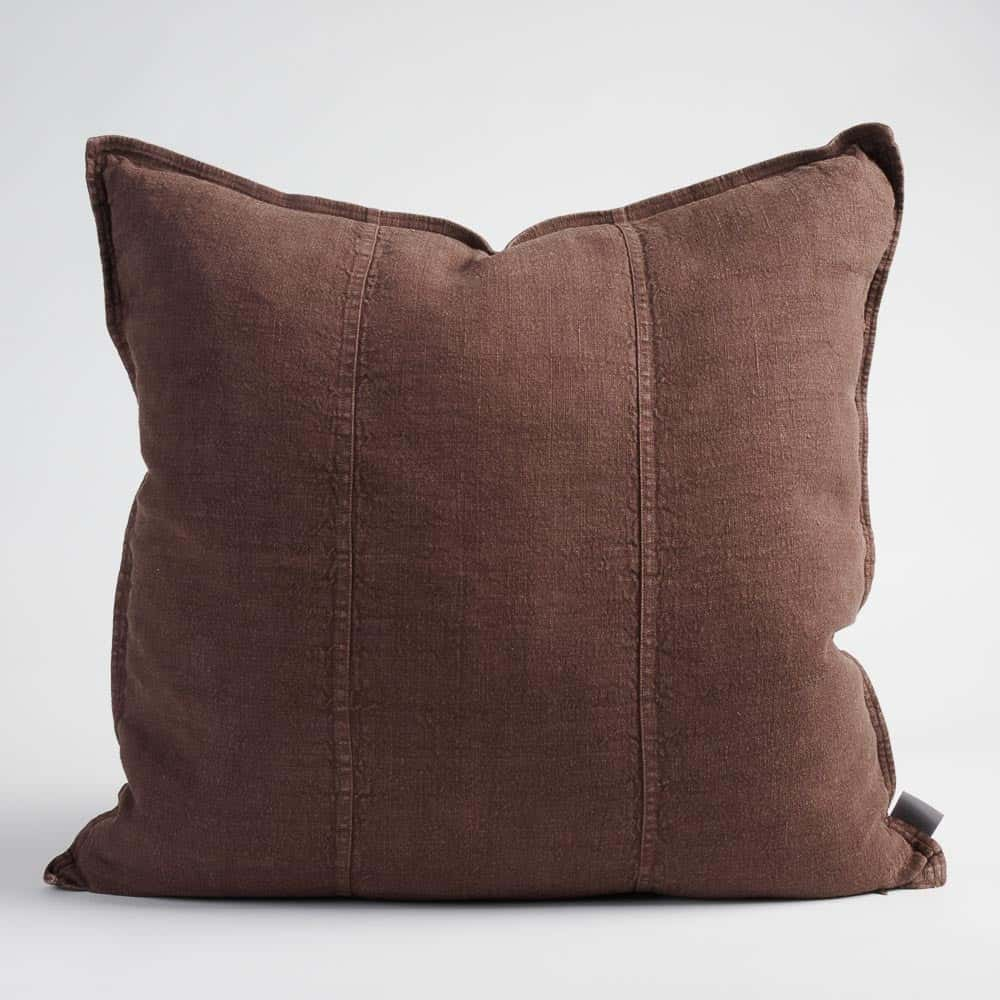 Luca® Linen Cushion - Chocolate