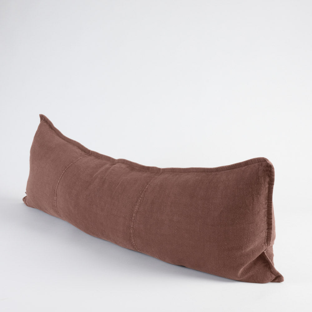 Luca Linen Long Lumbar - Clay