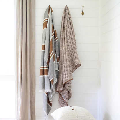 Noah Throw - Nutmeg/Off White