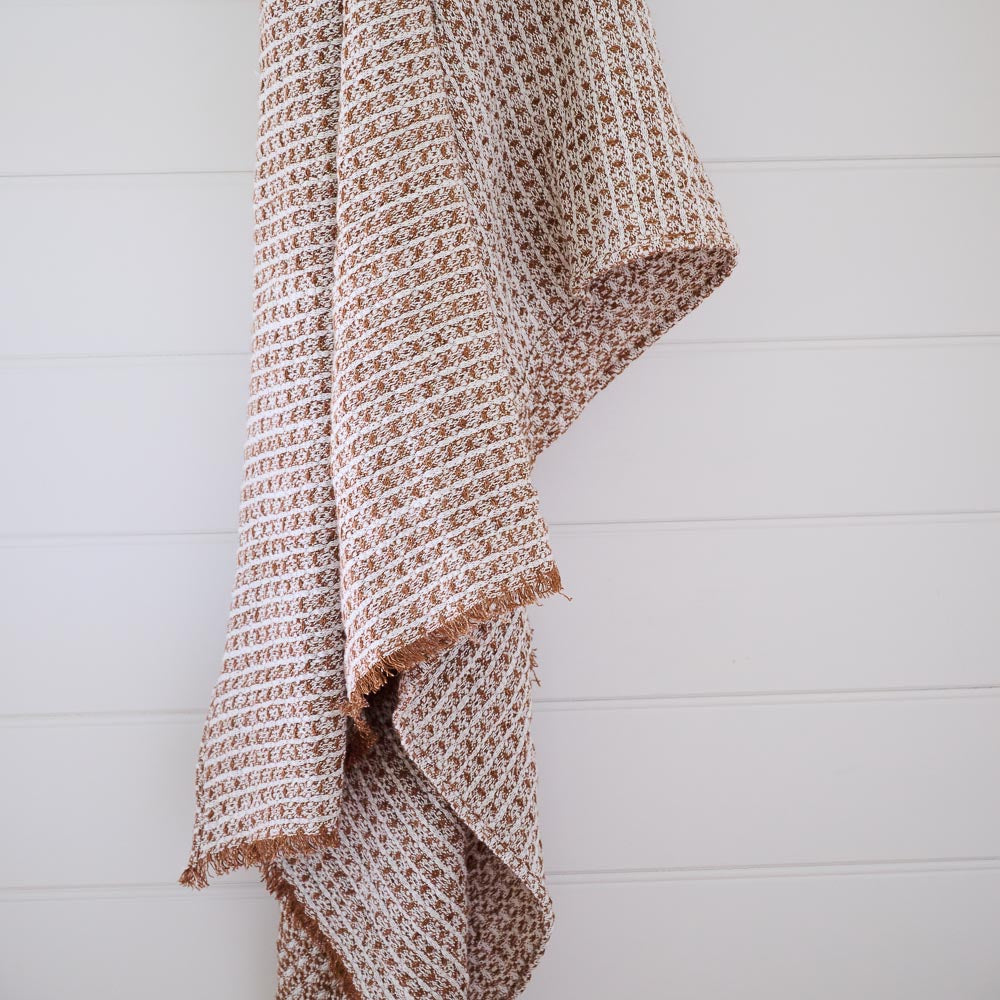 Noah Throw - Nutmeg/Off White