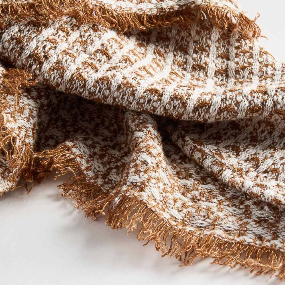 Noah Throw - Nutmeg/Off White