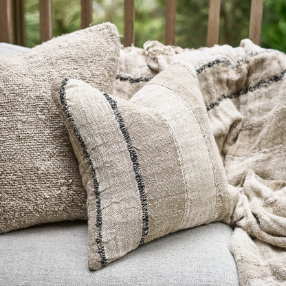 Retreat Cushion -  Natural/Ivory/Black