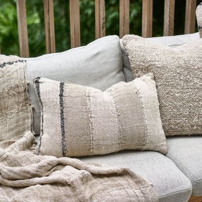 Retreat Cushion -  Natural/Ivory/Black
