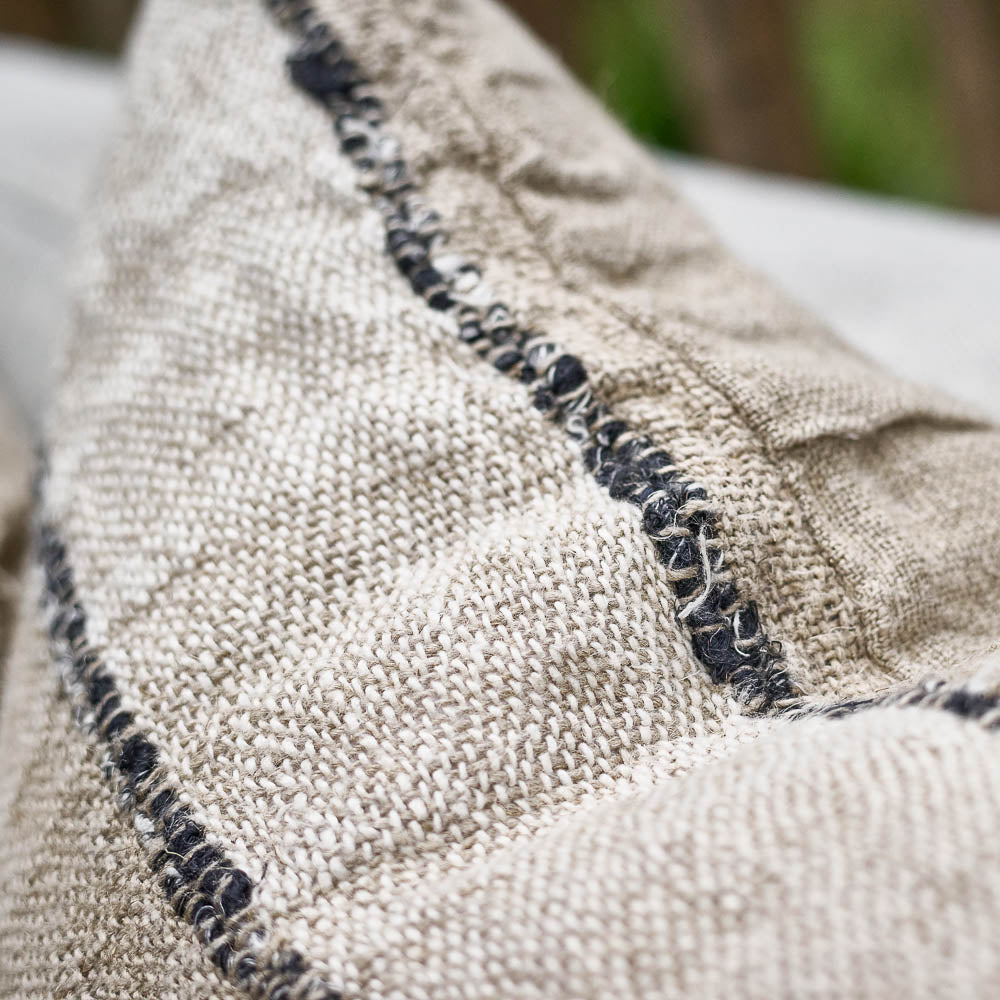 Retreat Cushion -  Natural/Ivory/Black