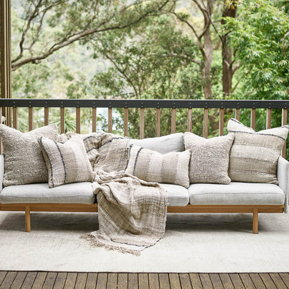 Retreat Cushion -  Natural/Ivory/Black