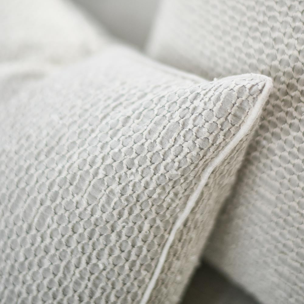 Angler Cushion - Soft Blue/Off White