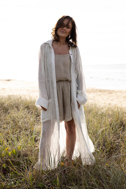 Classic Linen Tank - Natural