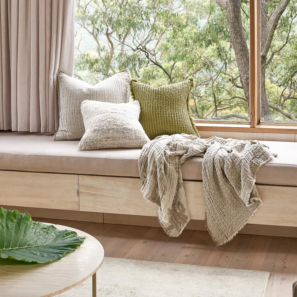 Blossom Reversible Throw - Chocolate/Ivory