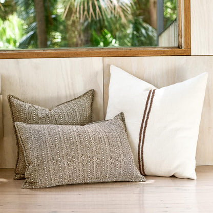 Lowan Cushion - Natural/Chocolate