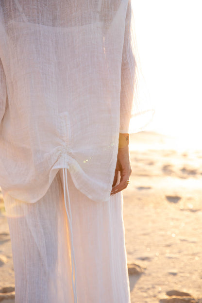 Margot Linen Top - Off White