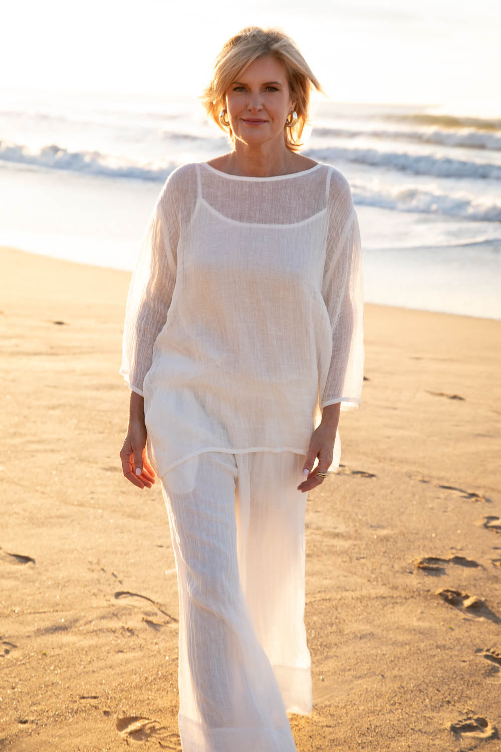 Margot Linen Top - Off White