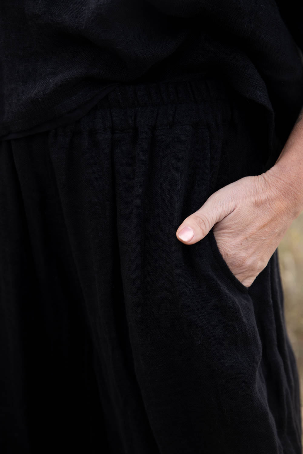 Arana Linen Pant - Black