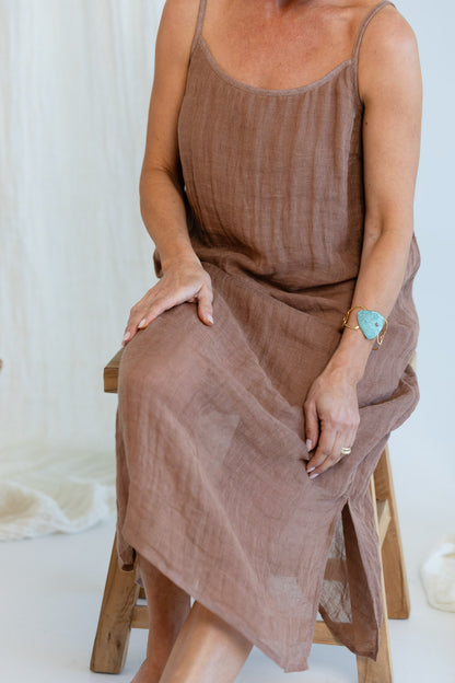 Luxe Linen Linen Midi - Clay