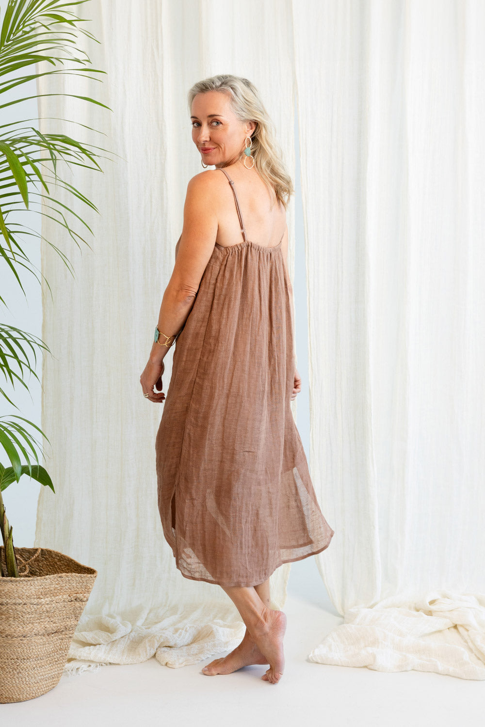 Luxe Linen Linen Midi - Clay