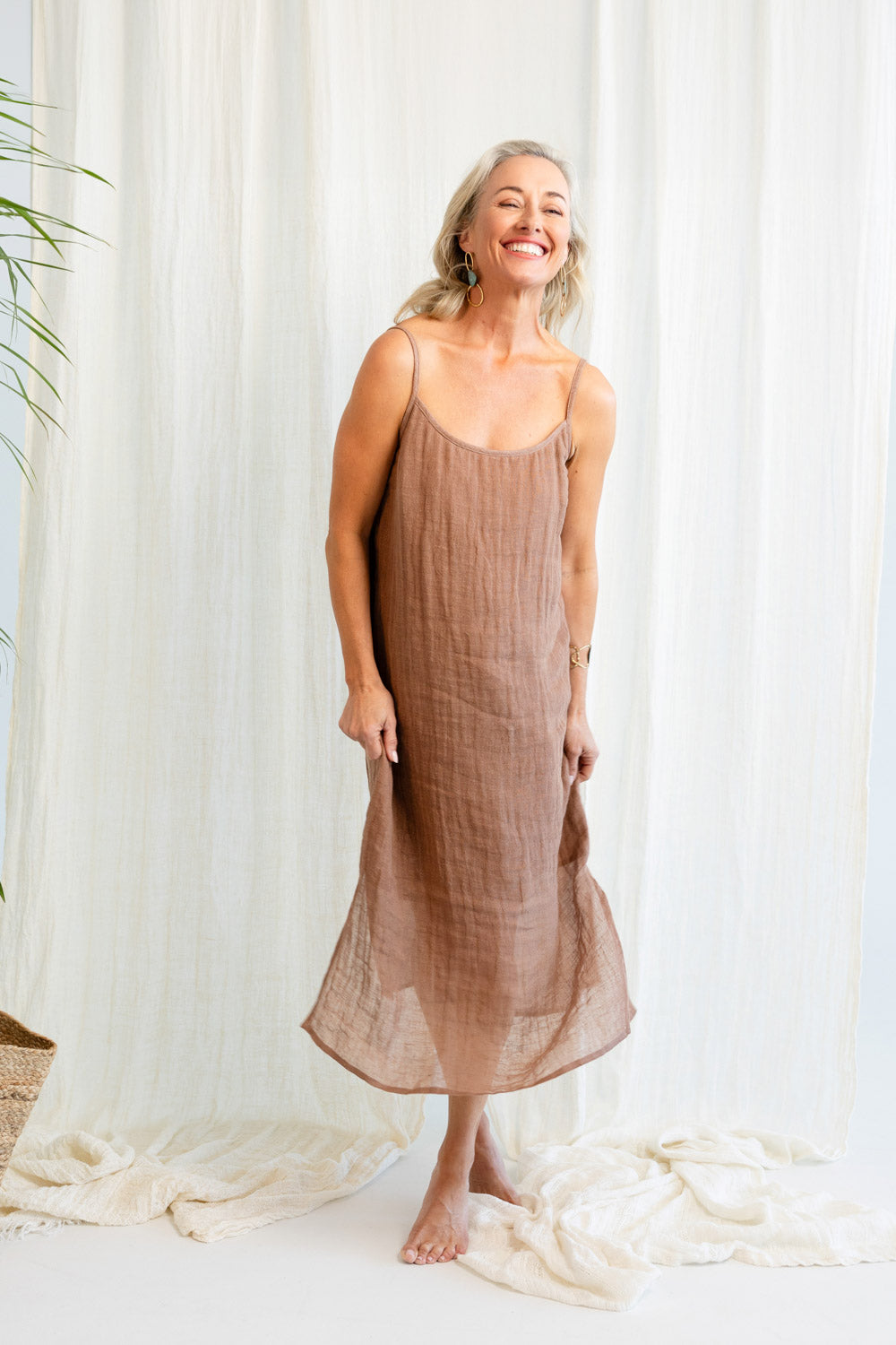 Luxe Linen Linen Midi - Clay