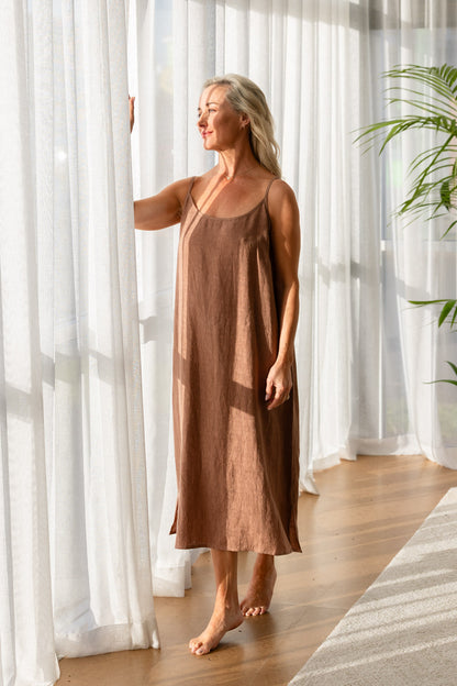 Fundamental Linen Midi - Clay