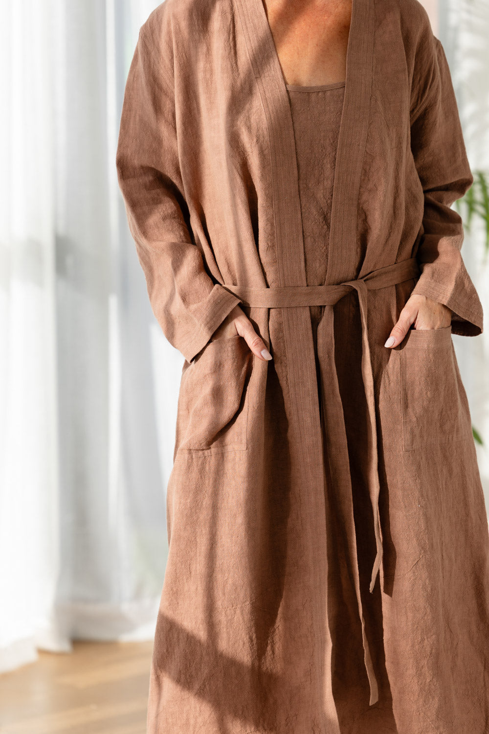 Fundamental Linen Robe - Clay