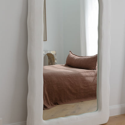 Luca Linen Bed Cover - Clay